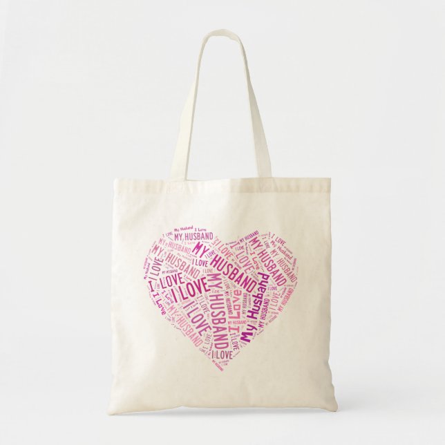 Bolso De Tela I Love My Husband (Frente)