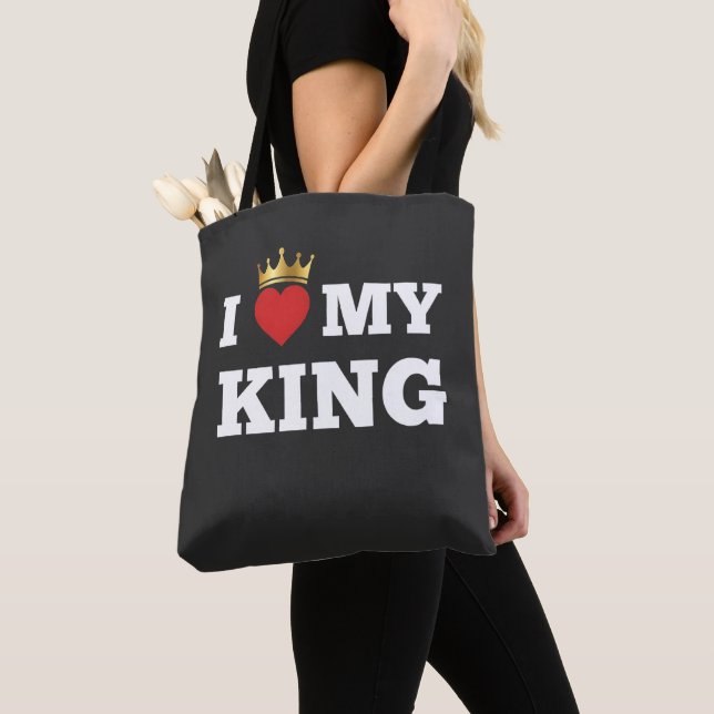 Bolso De Tela I love my king  (Detalle)
