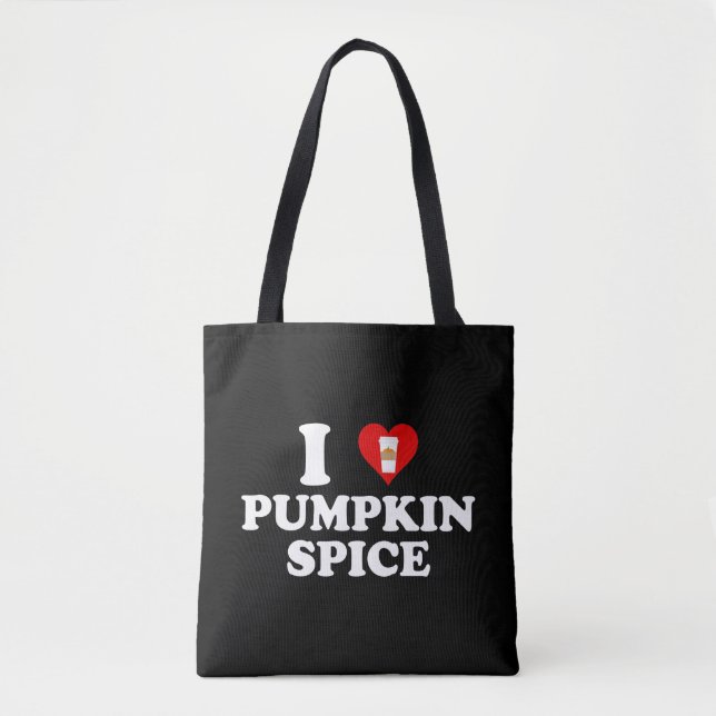 Bolso De Tela I Love Pumpkin Spice (Anverso)