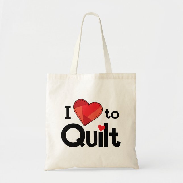 Bolso De Tela I Love to Quilt Tote Bag – Quilter’s Everyday Bag (Frente)