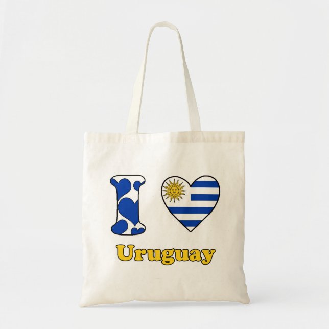 Bolso De Tela I love Uruguay (Frente)