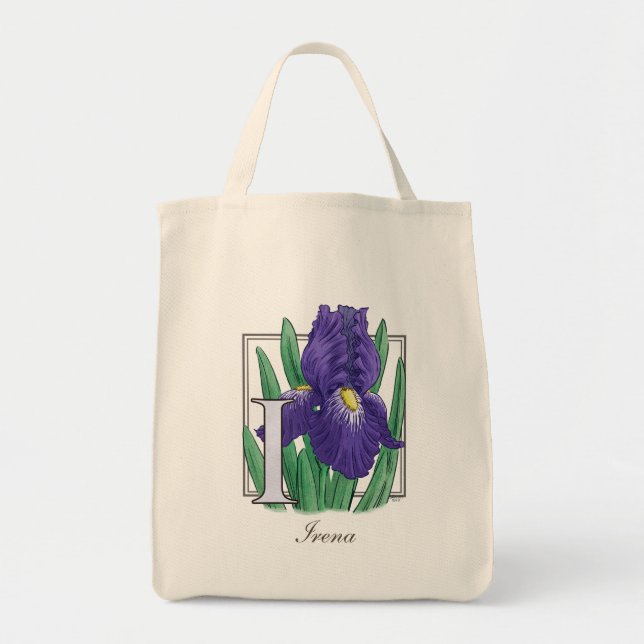 Bolso De Tela I para el monograma de la flor del iris (Frente)