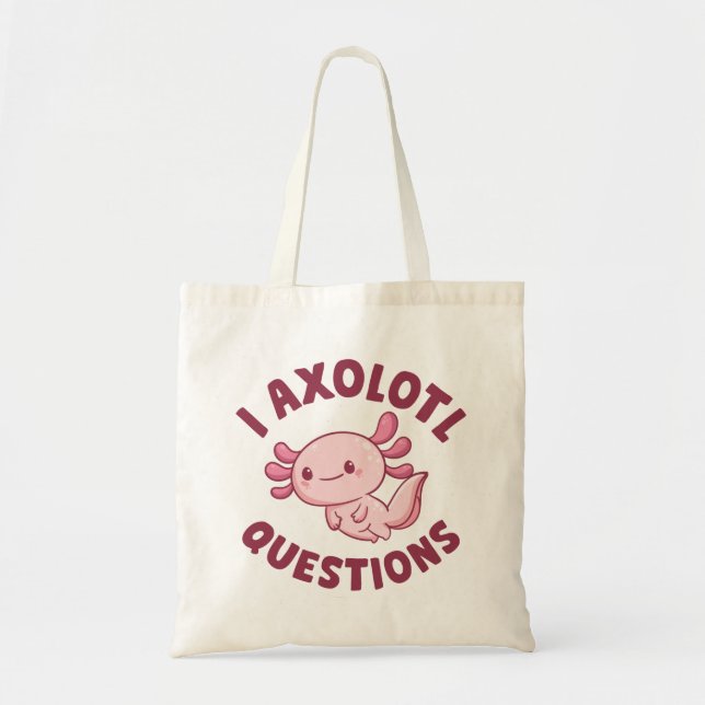 Bolso De Tela I Preguntas Axolotl (Frente)