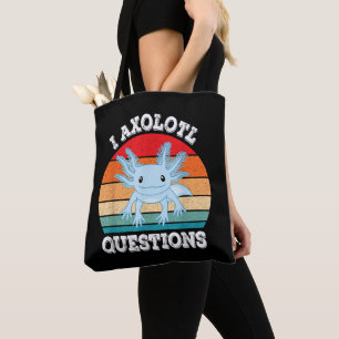 Bolso De Tela I Preguntas Axolotl Cute Retro Funny Axolotl