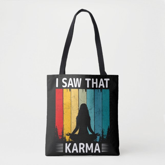 Bolso De Tela I Saw That Karma (Anverso)