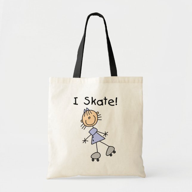 Bolso De Tela I Skate - Chica Roller Skater (Frente)