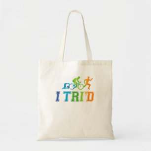 Bolso De Tela I Trid Triathlon Retro Triatlete Swim Bike Run