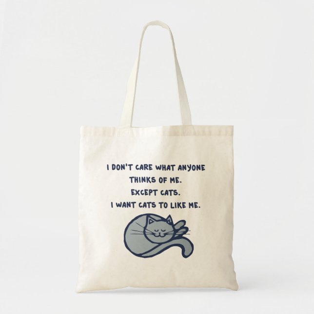 Bolso De Tela I want Cats to Like Me (Frente)