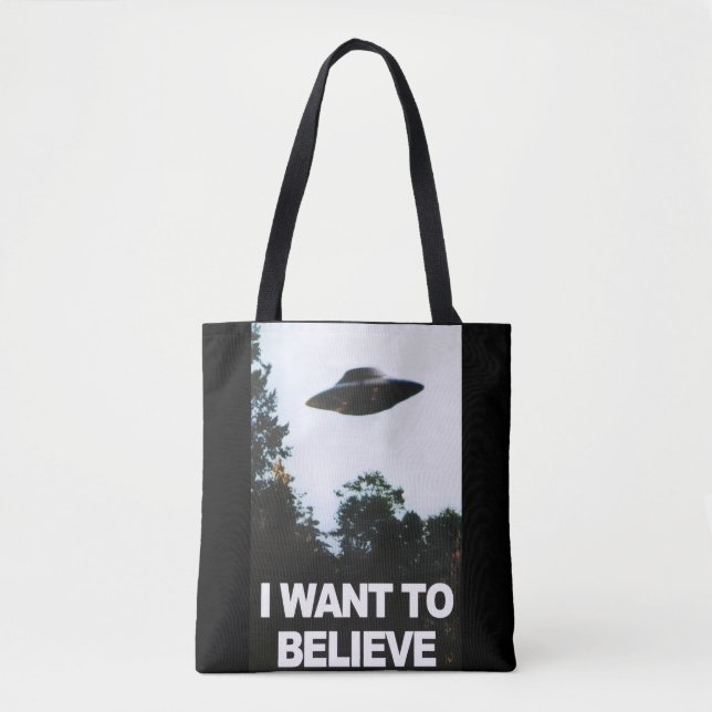Bolso De Tela I want to believe (Anverso)