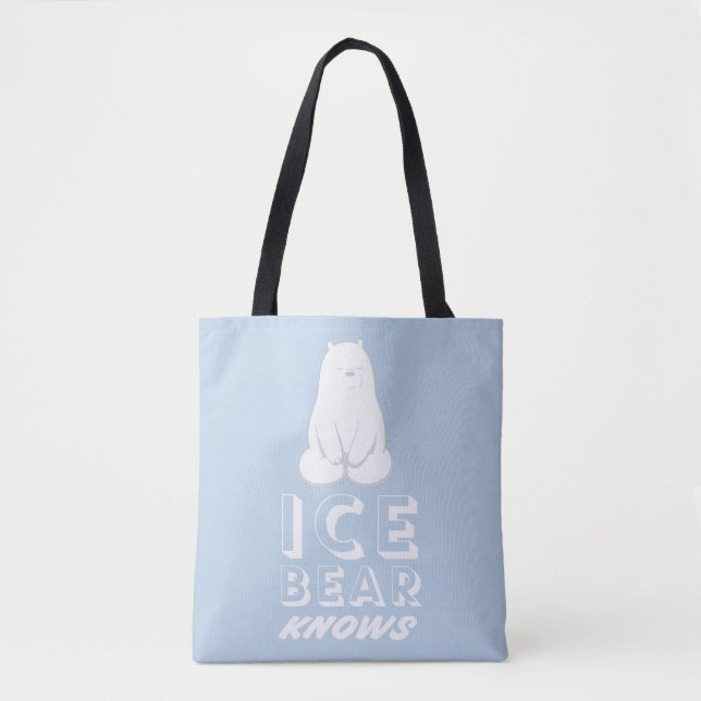 Bolso De Tela Ice Bear Knows (Anverso)