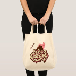 Bolso De Tela Ice Cream custom name tote bags