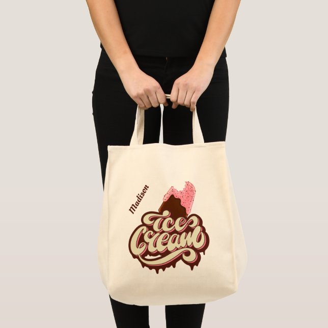Bolso De Tela Ice Cream custom name tote bags (Anverso (producto))