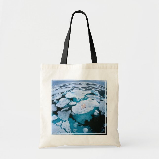 Bolso De Tela Ice & Snow | Polar Bear, Arctic Ocean, Svalbard (Frente)