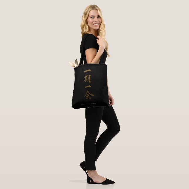 Bolso De Tela Ichigo Ichie | Japanese Zen Gold Tote Bag (Puesto)