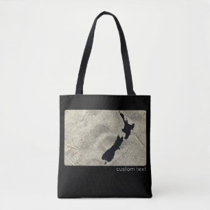 BOLSO DE TELA ICONIC NEW ZEALAND ARENA BEACH BLACK NZ KIWIANA