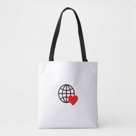 Bolso De Tela Icono de Globo de Amor Mundial | Diseño de Verano 