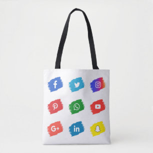 Bolso De Tela Icono de medios sociales
