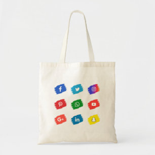 Bolso De Tela Icono de medios sociales
