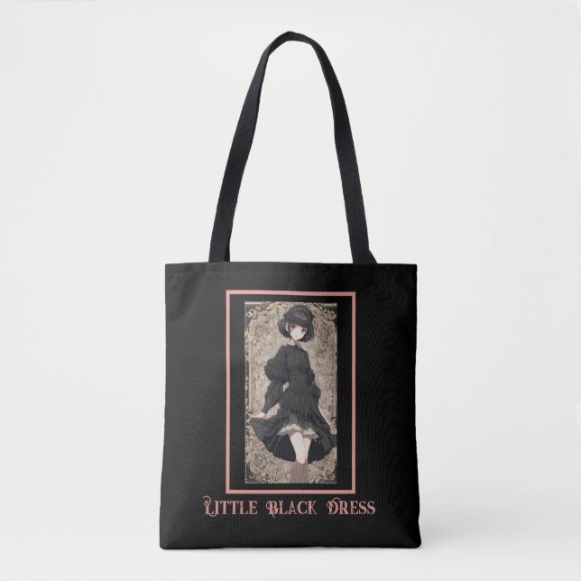 Bolso De Tela Icono de vestido negro pequeño Anime LBD (Anverso)