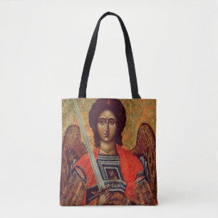 Bolso De Tela Icono del ángel Michael, Griego, siglo XVIII