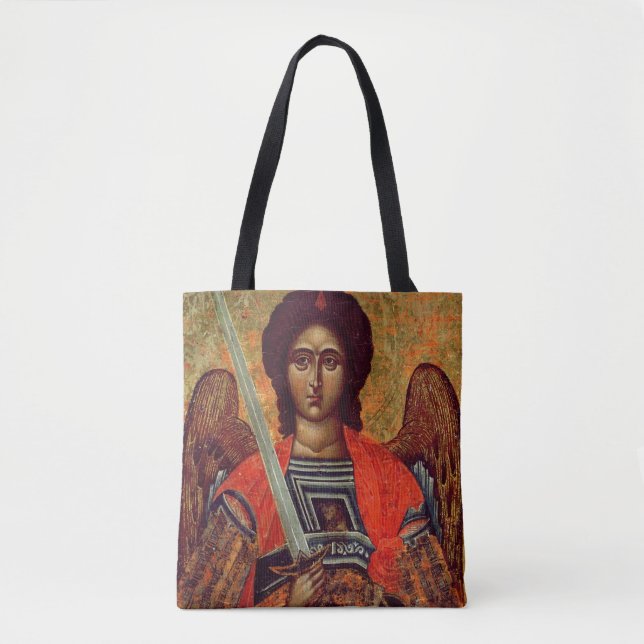 Bolso De Tela Icono del ángel Michael, Griego, siglo XVIII (Anverso)