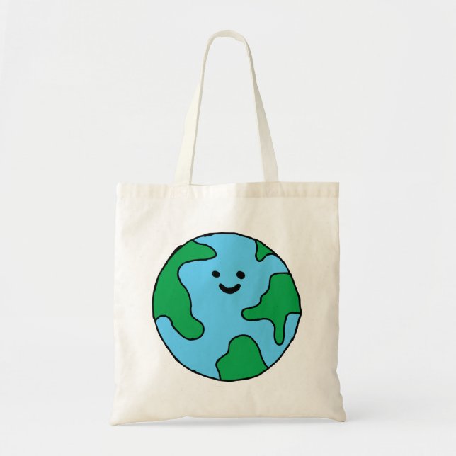 Bolso De Tela Icono Ecofriendly Happy Earth Clipart Ecofrie (Frente)