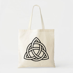 Bolso De Tela Icono negro original de Triquetra Celta Knot