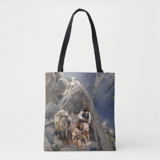 Bolso De Tela Íconos de los nativos americanos: guerreros apache