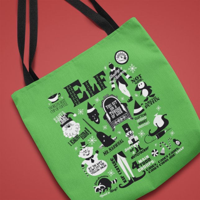 Bolso De Tela Iconos Elf y citas de películas (Subido por el creador)