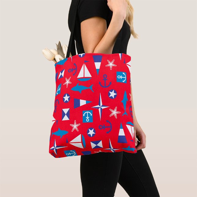 Bolso De Tela Iconos Náuticos Y Oceánicos (Subido por el creador)