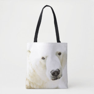 Bolso De Tela Icy stare de un oso polar