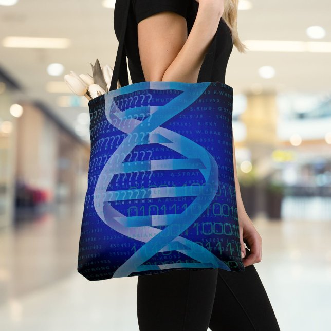 Bolso De Tela ID de ADN Ciencia Médica Azul (DNA ID Blue Medical Science Tote Bag)