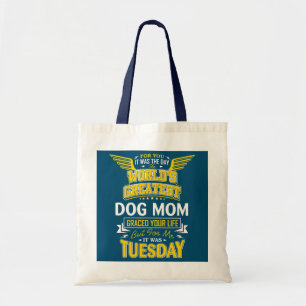 Bolso De Tela Idea de Mamá Perro Divertida La Más Grande Mamá Pe