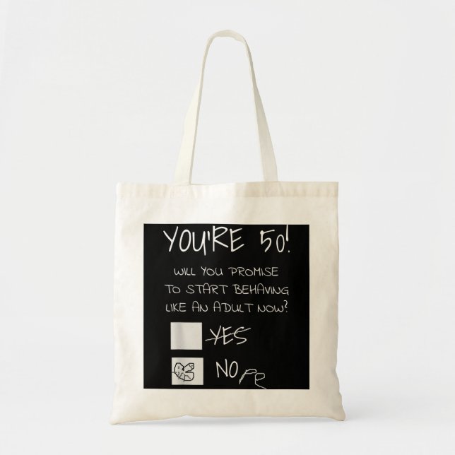 Bolso De Tela Idea divertida de regalo de cumpleaños 50 años (Frente)