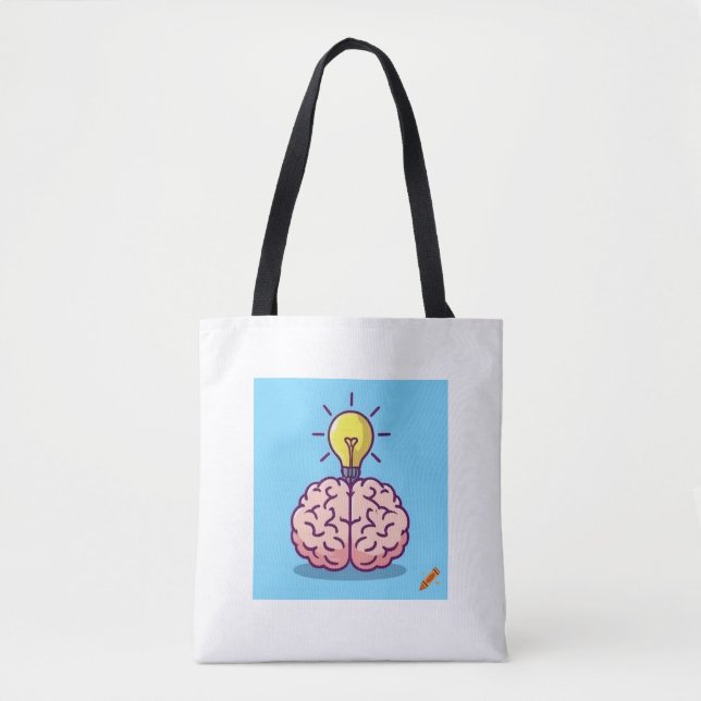 Bolso De Tela "Ideas brillantes en la bolsa: Personalizado Brain (Anverso)