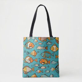 Bolso De Tela Ideas de regalo de patrones de peces