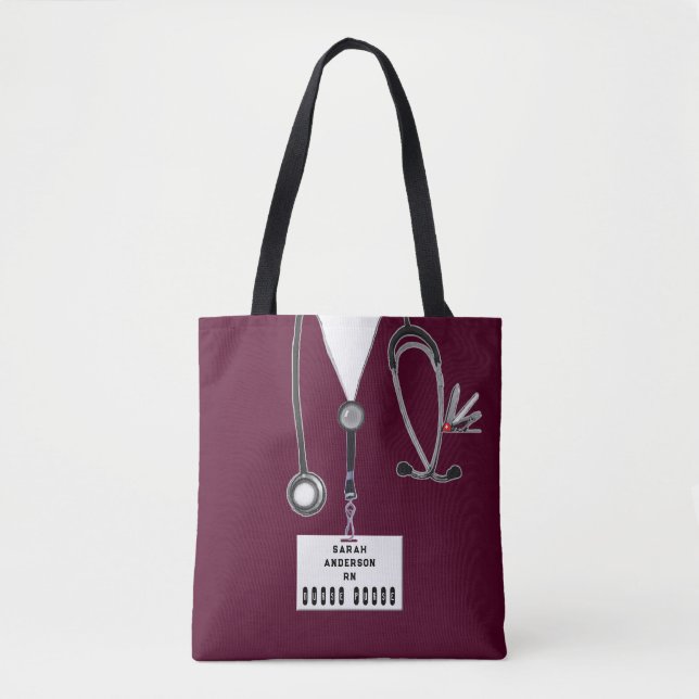 Bolso De Tela Ideas personalizadas de regalo de enfermeras (Anverso)