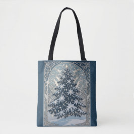 Bolso De Tela iElegant Christmas Yule Tree Snowflakes and Stars