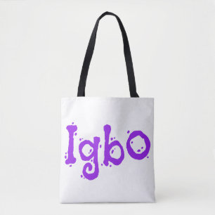 Bolso De Tela Igbo púrpura