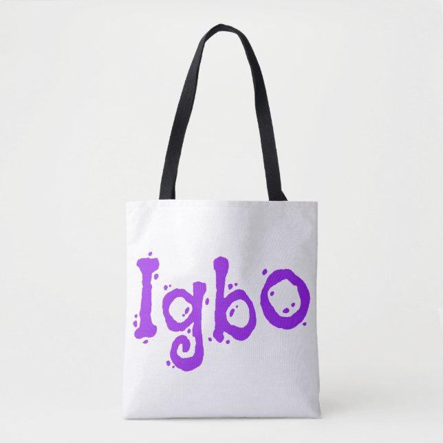 Bolso De Tela Igbo púrpura (Anverso)