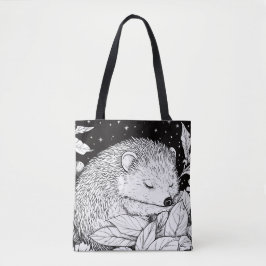 Bolso De Tela Igel im Herbstlaub unter Sternenhimmel