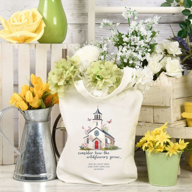 Bolso De Tela Iglesia del País Flores Silvestres Personalizado d (Subido por el creador)