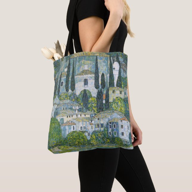 Bolso De Tela Iglesia (Kirche) en Cassone de Gustav Klimt (Detalle)
