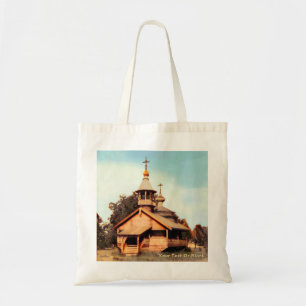Bolso De Tela Iglesia rusa de madera