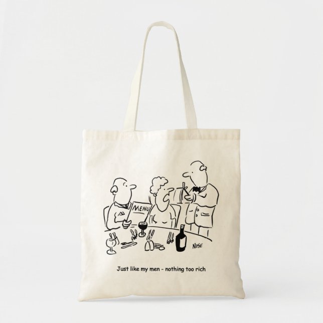 Bolso De Tela Igual que mis hombres. Nada demasiado rico (Frente)