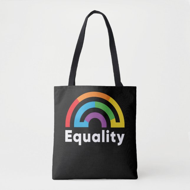 Bolso De Tela Igualdad del arcoiris LGBT (2) (Anverso)