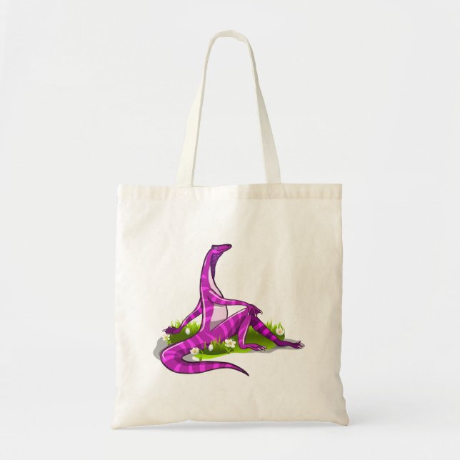 Bolso De Tela Iguanodon Mostrando Su Belleza Natural. (Frente)