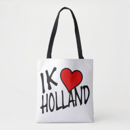 Bolso De Tela Ik Heart Holland bk en wcnt