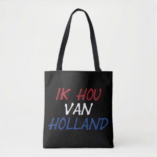 Bolso De Tela Ik Hou Van Holland sobre la posición de la bk