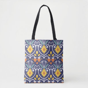 Bolso De Tela Ikat Hecho a Mano: Tela Étnica Boho
